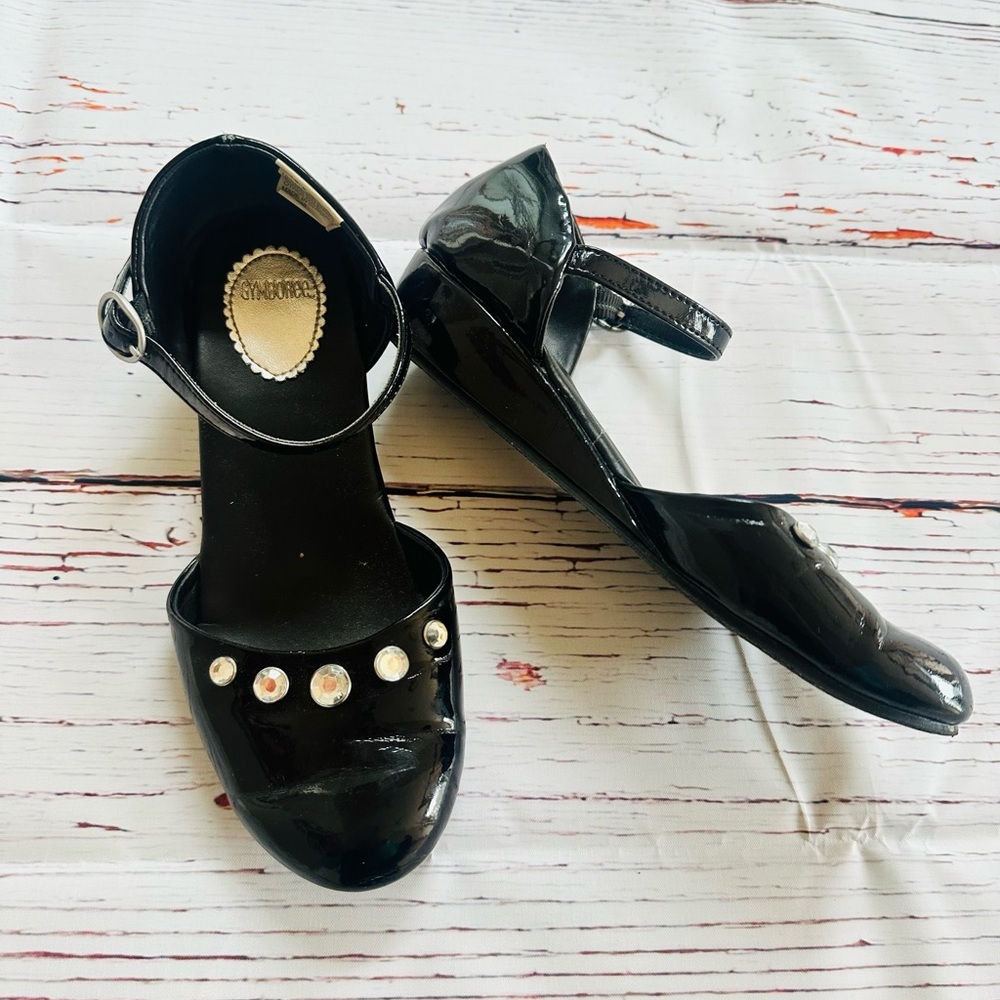 Girls Gymboree black shiny dress shoes! Size 2 - Picture 3 of 6